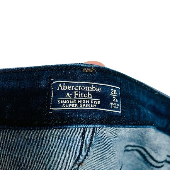 Abercrombie & Fitch Simone High Rise Super Skinny Jeans Womens Size 26 - Picture 8 of 10